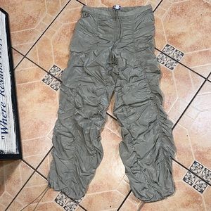 Urban Outfitters Olive Green Crinkled Pants